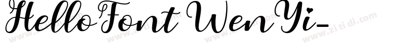 HelloFont WenYi字体转换